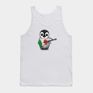 Baby Penguin Playing Italian Flag Guitar Tank Top